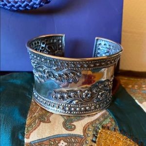 SILVER WIDE CUFF BRACELET